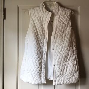 Beautiful off white, quilted vest!